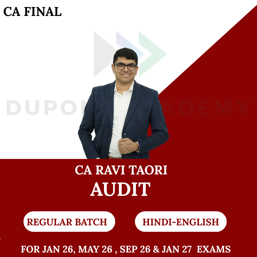 CA Final Audit Regular Batch For Jan,May,Sep 26,27 Exams By CA Ravi Taori