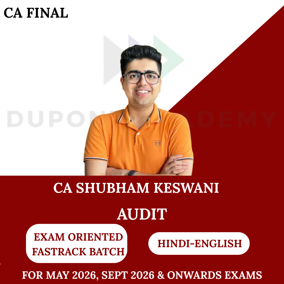 CA Final Audit (Exam Oriented-Fastrack Batch) For May 2026, Sept 2026 & Onwards By CA Shubham Keswani