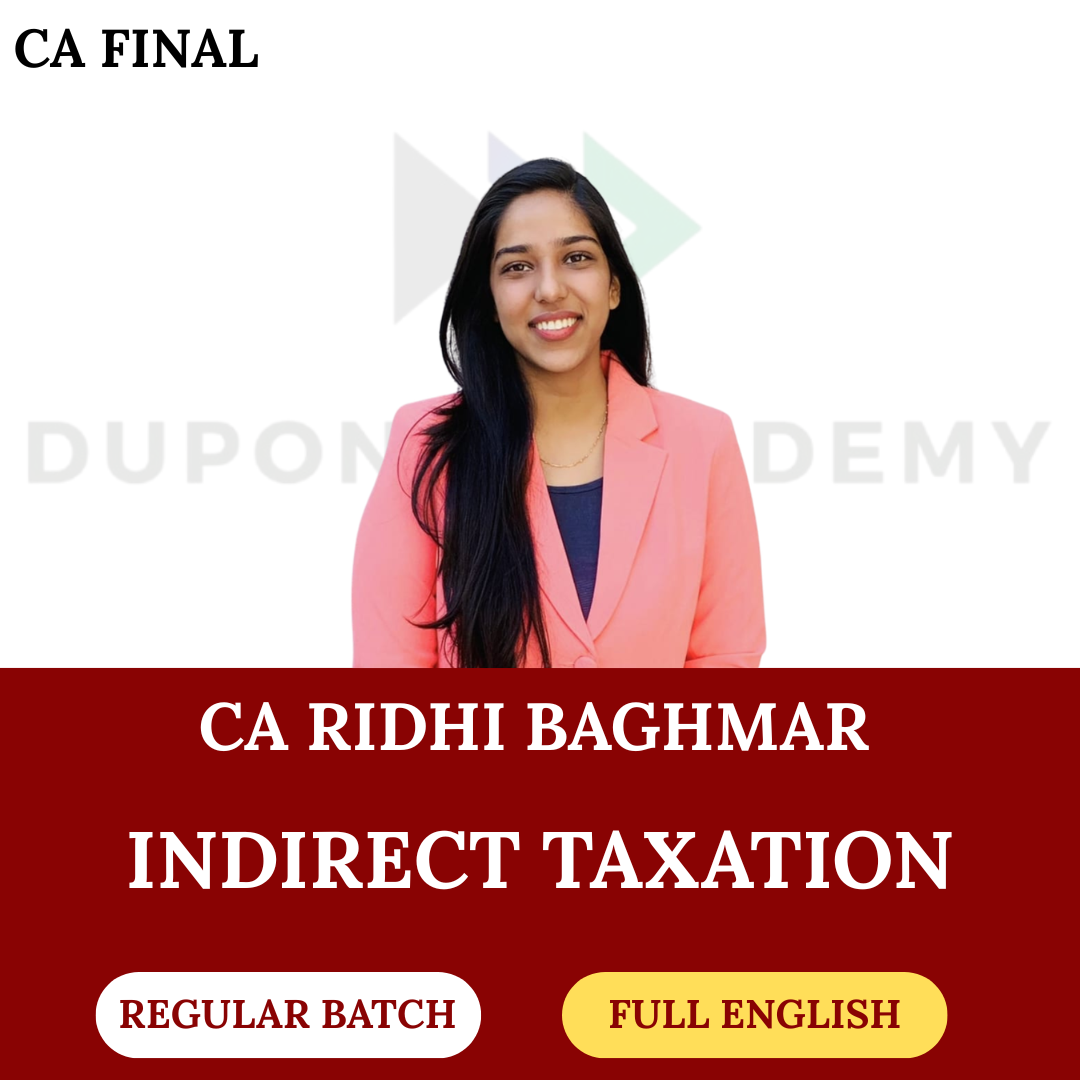 CA Final IDT (Regular Safal Batch - Full English) For Nov 2026 & Onwards Exams By CA Riddhi Baghmar