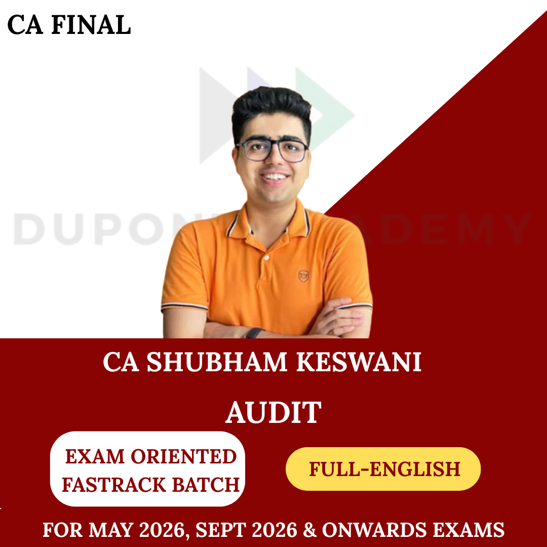 CA Final Audit - Full English (Exam Oriented-Fastrack Batch) For May 2026, Sept 2026 & Jan 2027 Exams By CA Shubham Keswani
