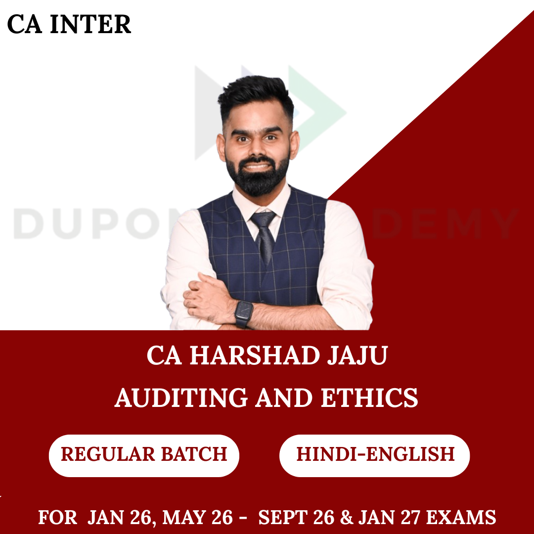 CA Inter Audit Regular Batch for Jan & May 2026 - Sept 2026 & Jan 2027 Exams By CA Harshad Jaju