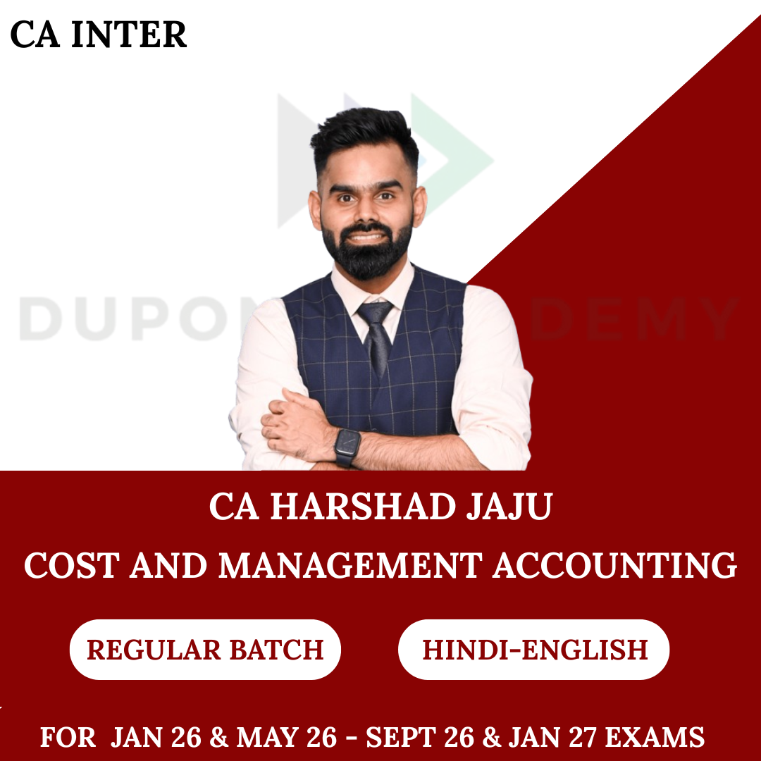 CA Inter Costing Regular Batch for Jan & May 2026 - Sept 2026 & Jan 2027 Exams By CA Harshad Jaju