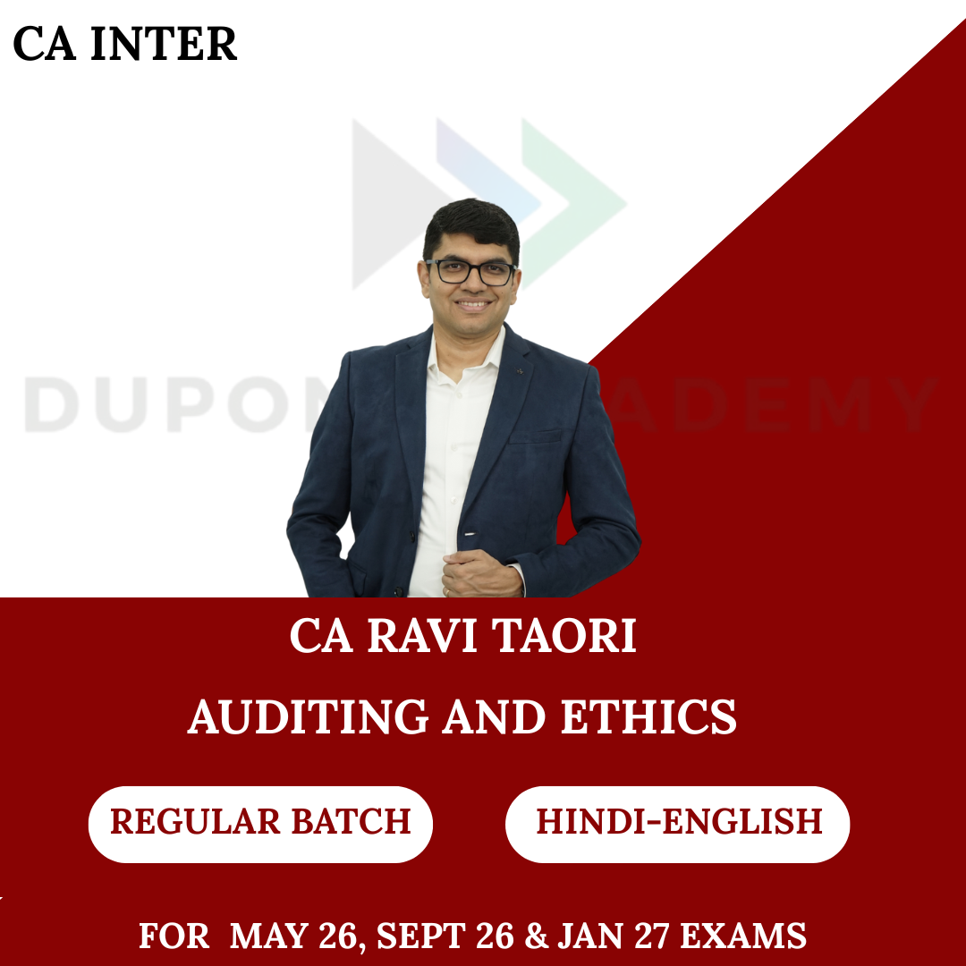 CA Inter Audit Regular Batch for May, Sept 2026 & Jan 2027 Exams By CA Ravi Taori