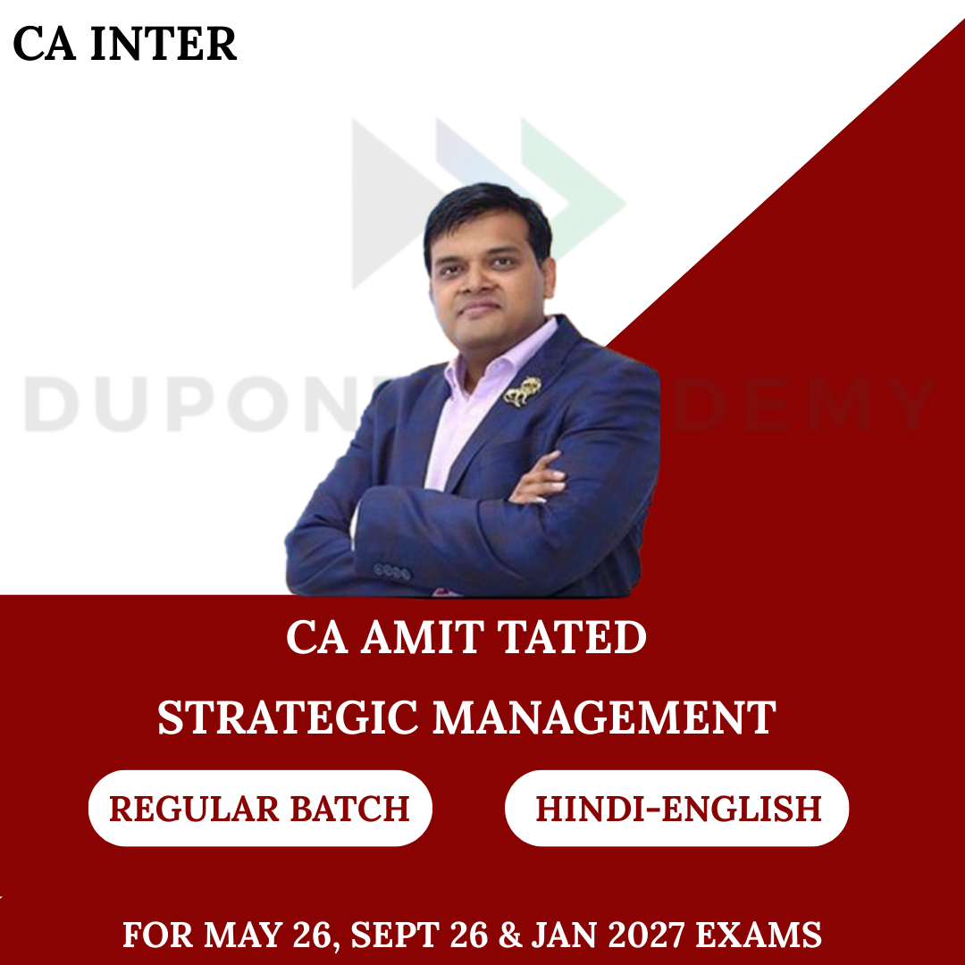 CA Inter SM Regular Batch for  May 26 Sept 26 & Jan 27 Exams By CA Amit Tated