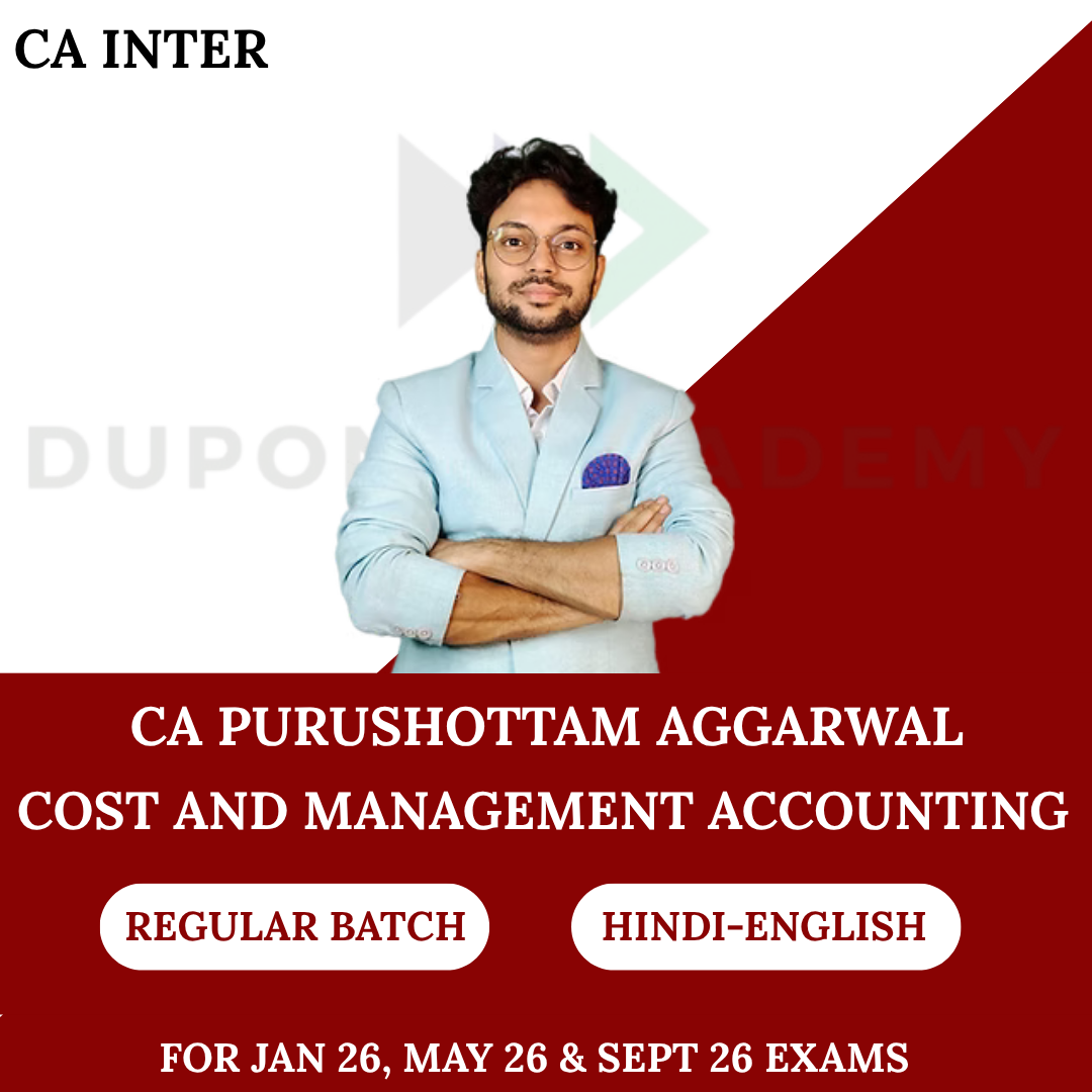 CA Inter Costing Regular Batch For Jan, May, Sept 2026 & Onwards Exams By CA Purushottam Aggarwal