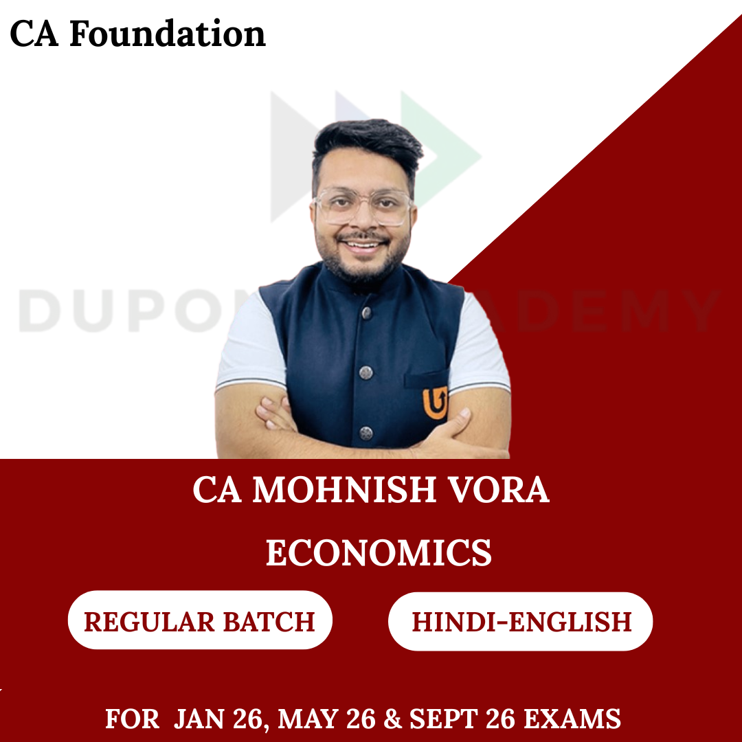 CA Foundation Business Economics Regular Batch for Jan 26, May 26 & Sept 26 Exams By CA Mohnish Vora