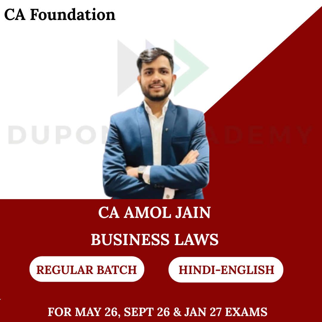 CA Foundation Business Law Regular Batch for May 26, Sept 26 & Jan 27 Exams By CA Amol Jain