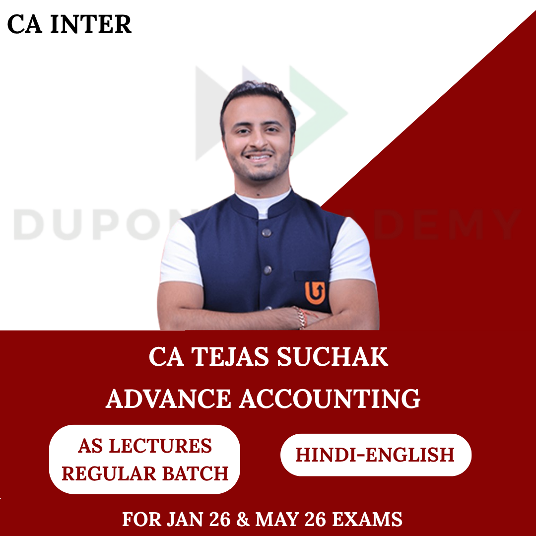 CA Inter Adv. Accounting AS Lectures Regular Batch for Jan & May 2026 Exams By CA Tejas Suchak
