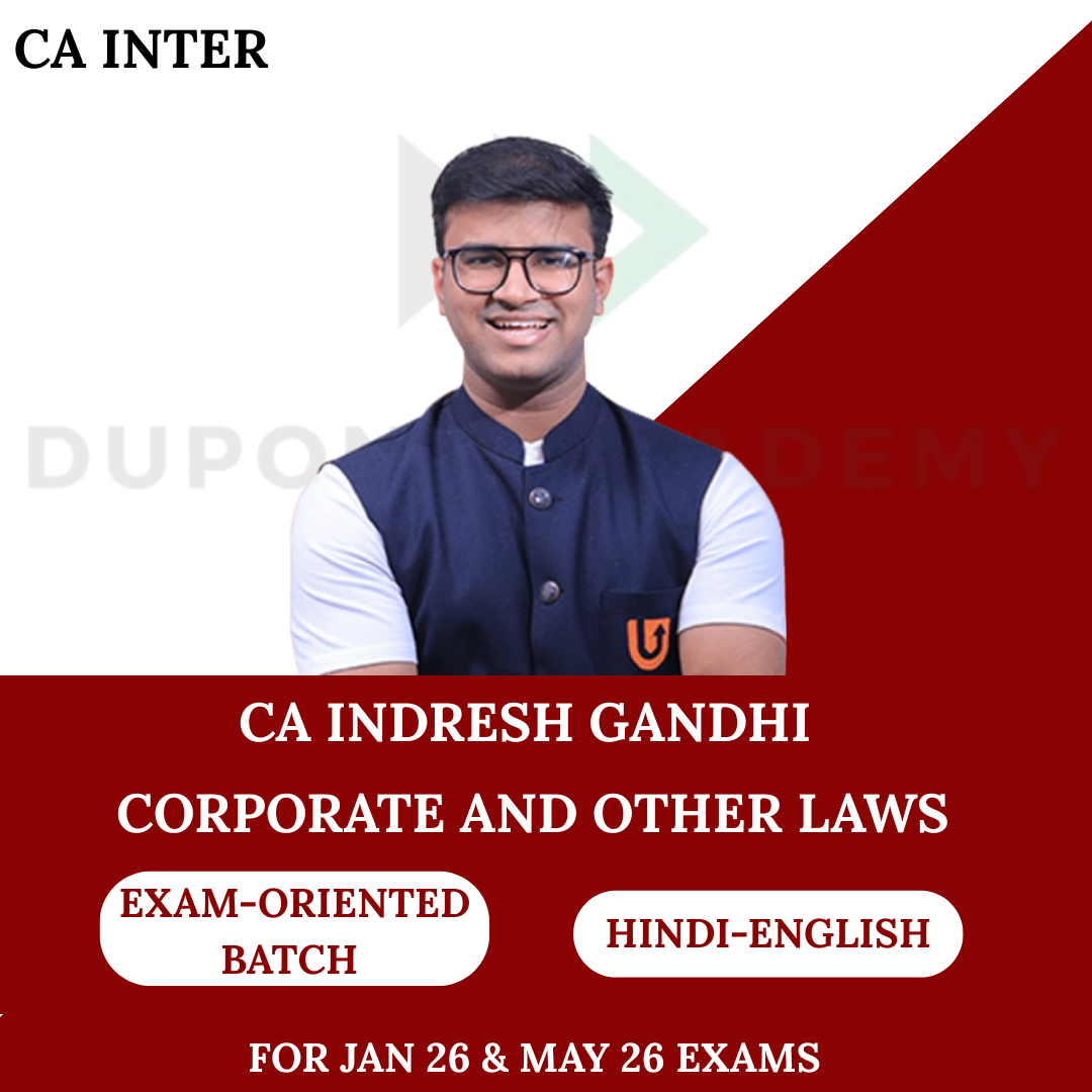 CA Inter Law Fastrack Batch for Jan & May 2026 Exams By CA Indresh Gandhi