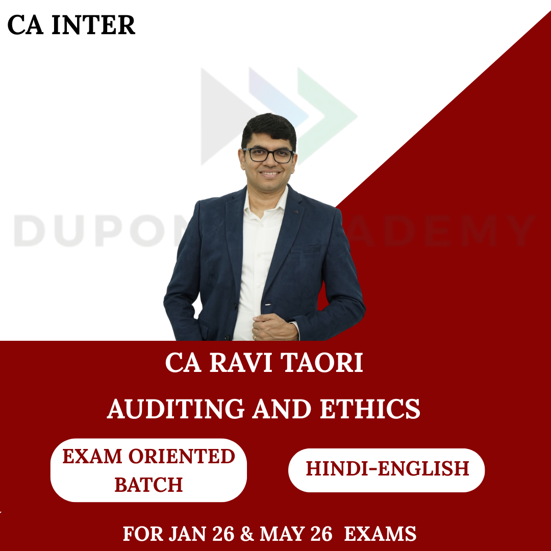 CA Inter Audit Exam Oriented Batch for Jan & May 2026 Exams By CA Ravi Taori