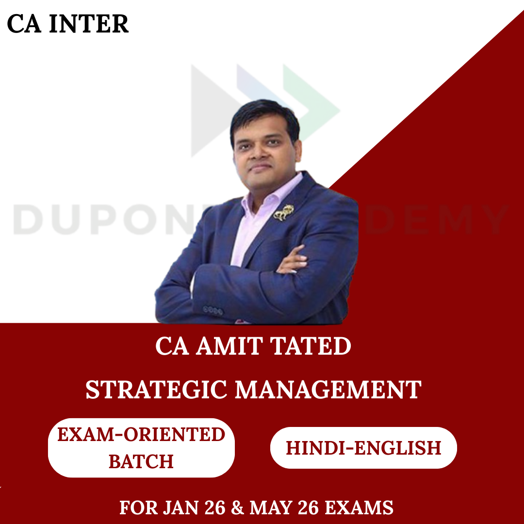 CA Inter SM Exam Oriented Batch for  Jan & May 26 Exams By CA Amit Tated