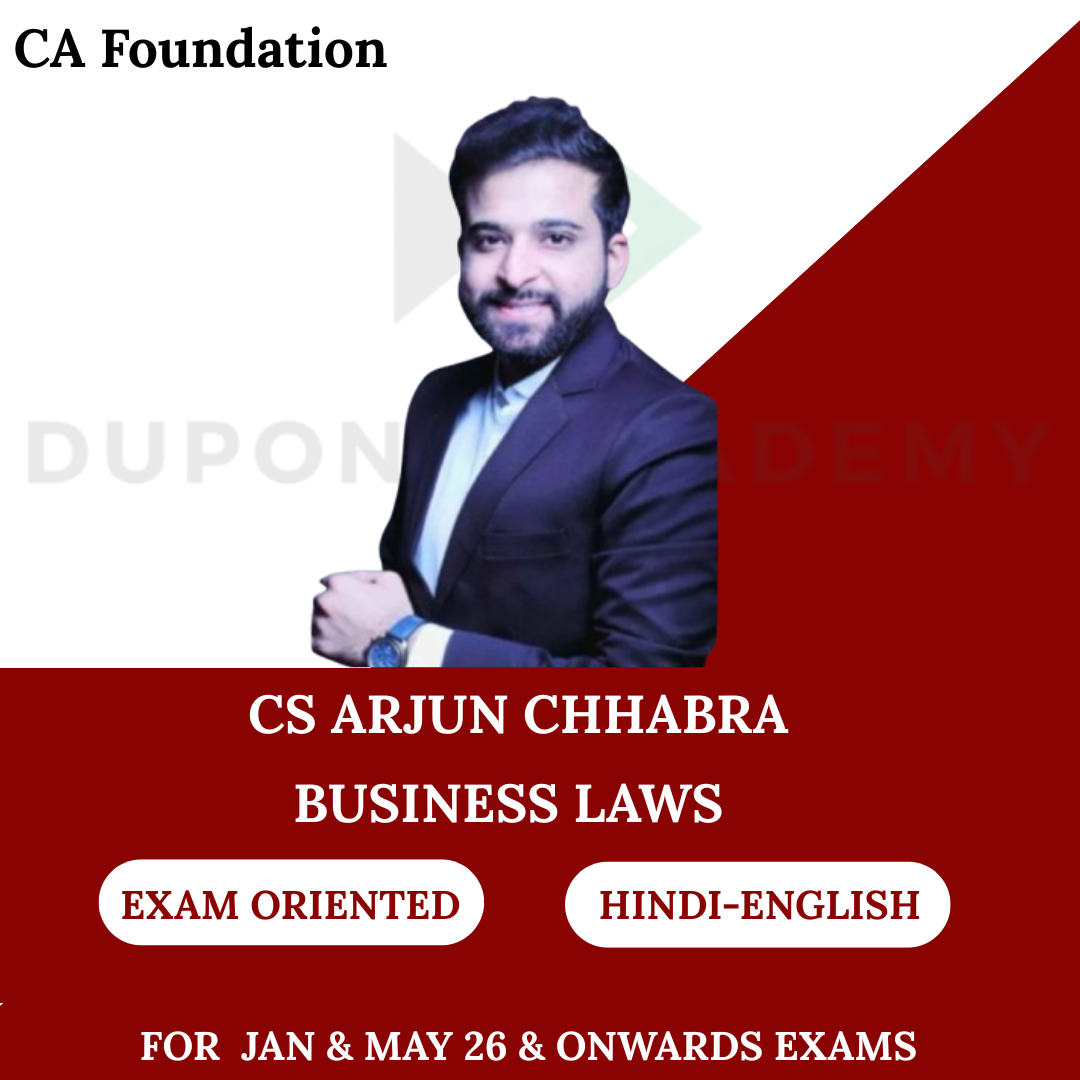 CA Foundation Business Laws Exam Oriented Batch for Jan 26, May 26 & Sept 26 Exams By CS Arjun Chhabra