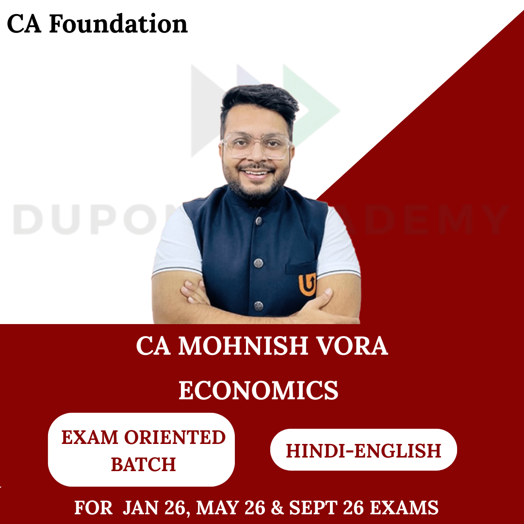 CA Foundation Business Economics Exam Oriented Batch for Jan 26, May 26 & Sept 26 Exams By CA Mohnish Vora