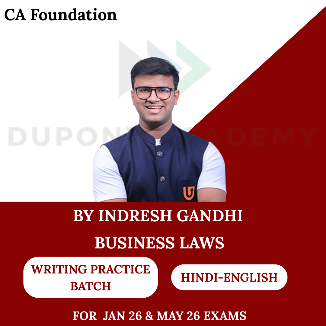 CA Foundation Business Law Question Answer Writing Practice  for Jan 26 & May 26 Exams By CA Indresh Gandhi