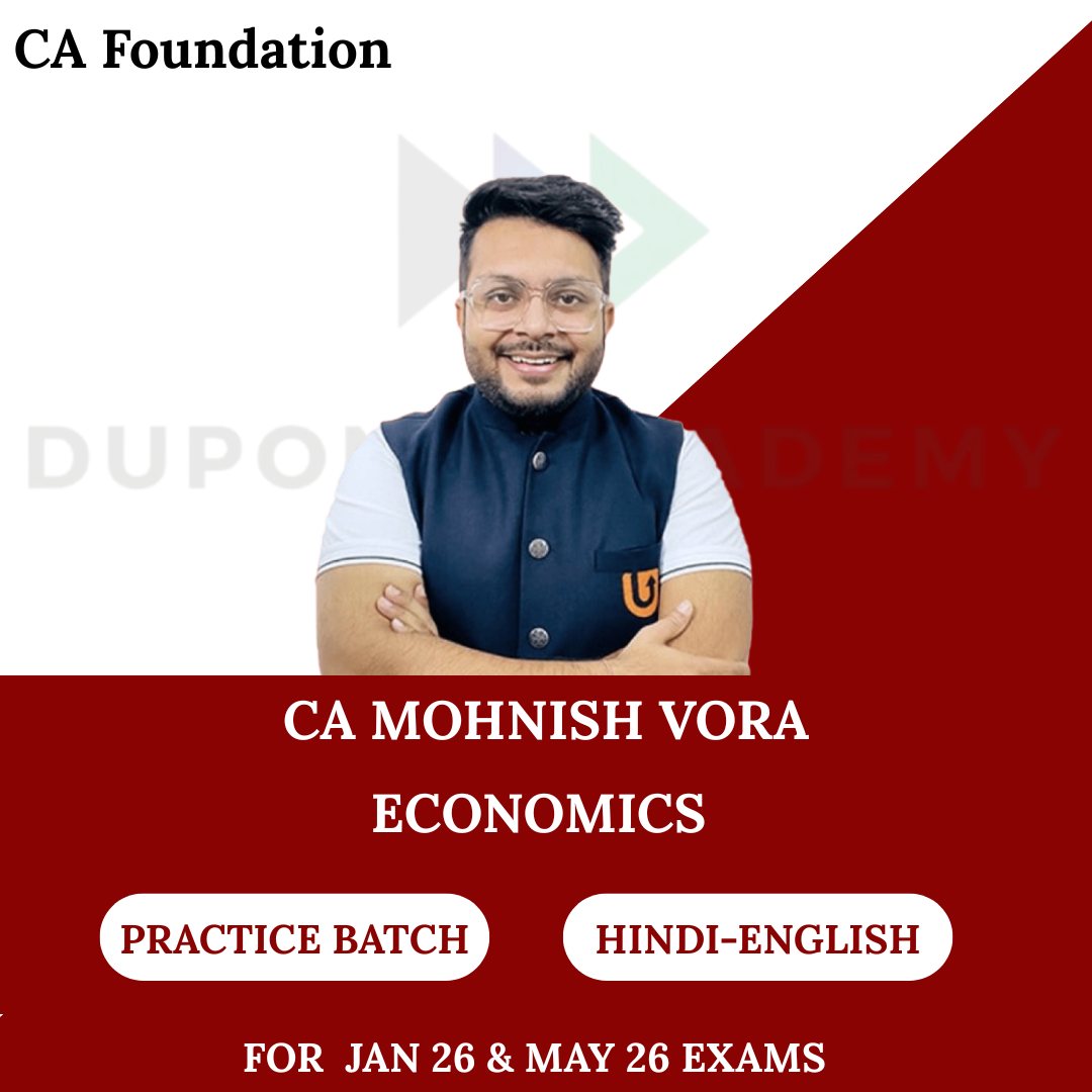 CA Foundation Business Economics Booster Batch for Jan 26 & May 26 Exams By CA Mohnish Vora