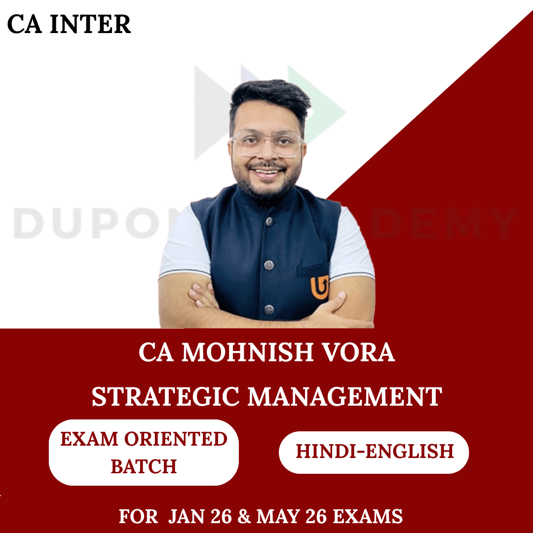 CA Inter SM Exam Oriented Batch for Jan & May 2026 Exams By CA Mohnish Vora