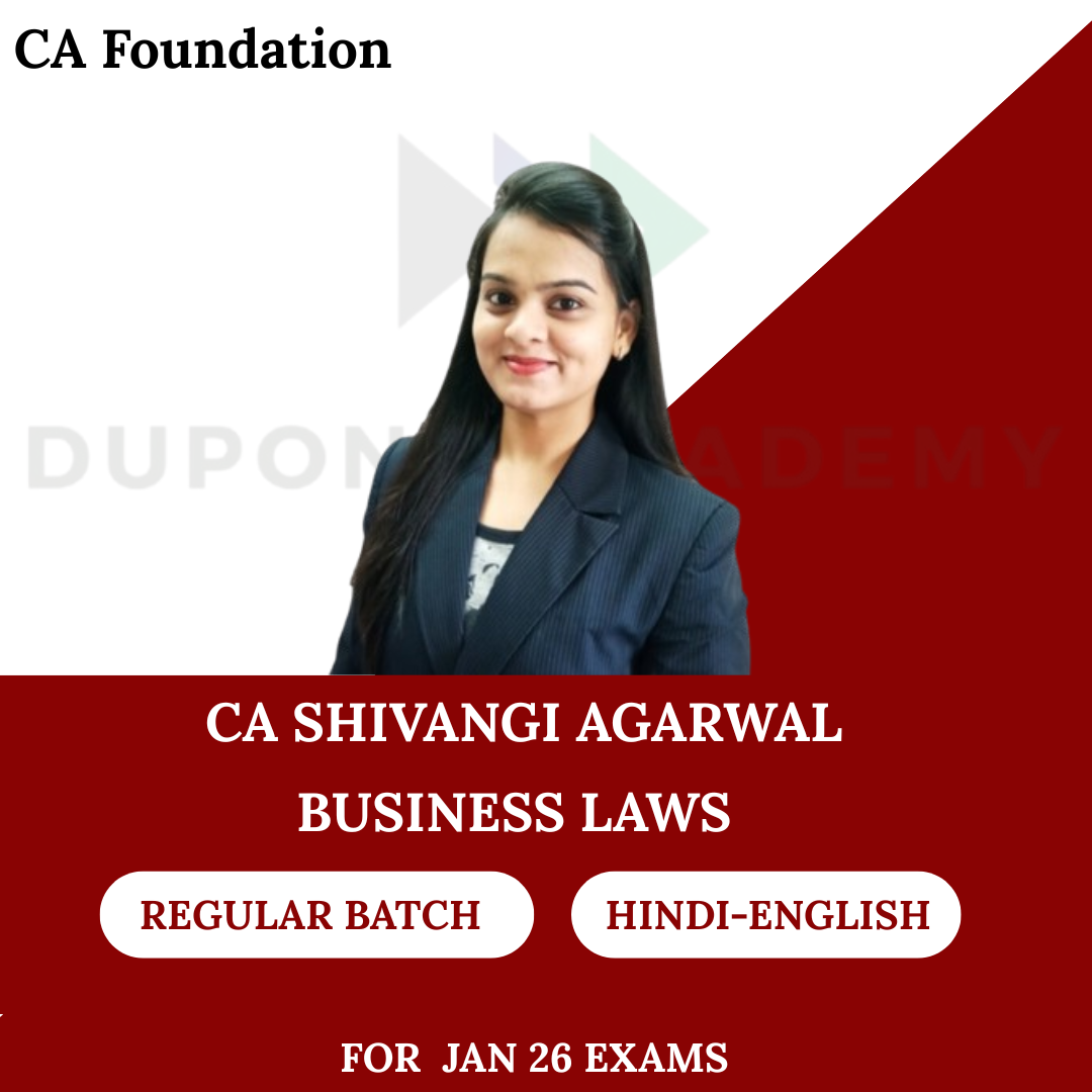 CA Foundation Law Regular Batch for Jan 26 Exams By CA Shivangi Agarwal