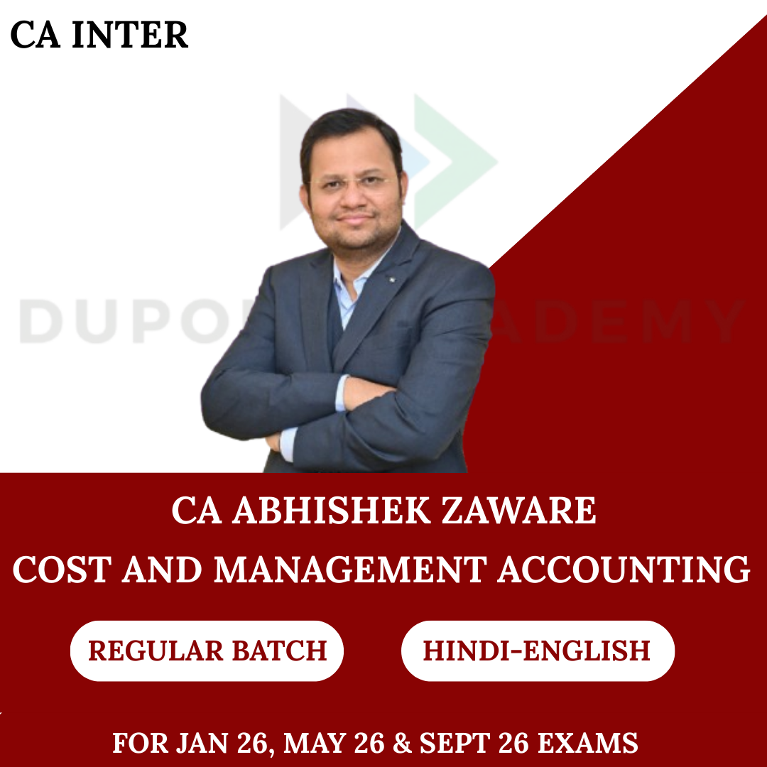 CA Inter Costing Regular Batch For Jan, May, Sept 26 & Jan 27 By CA Abhishek Zaware