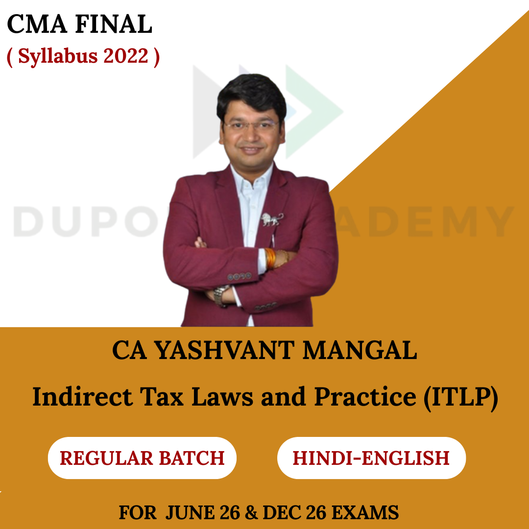 CMA Final IDT In-Depth Full Course For June 26 & Dec 26 Onwards by CA Yashvant Mangal