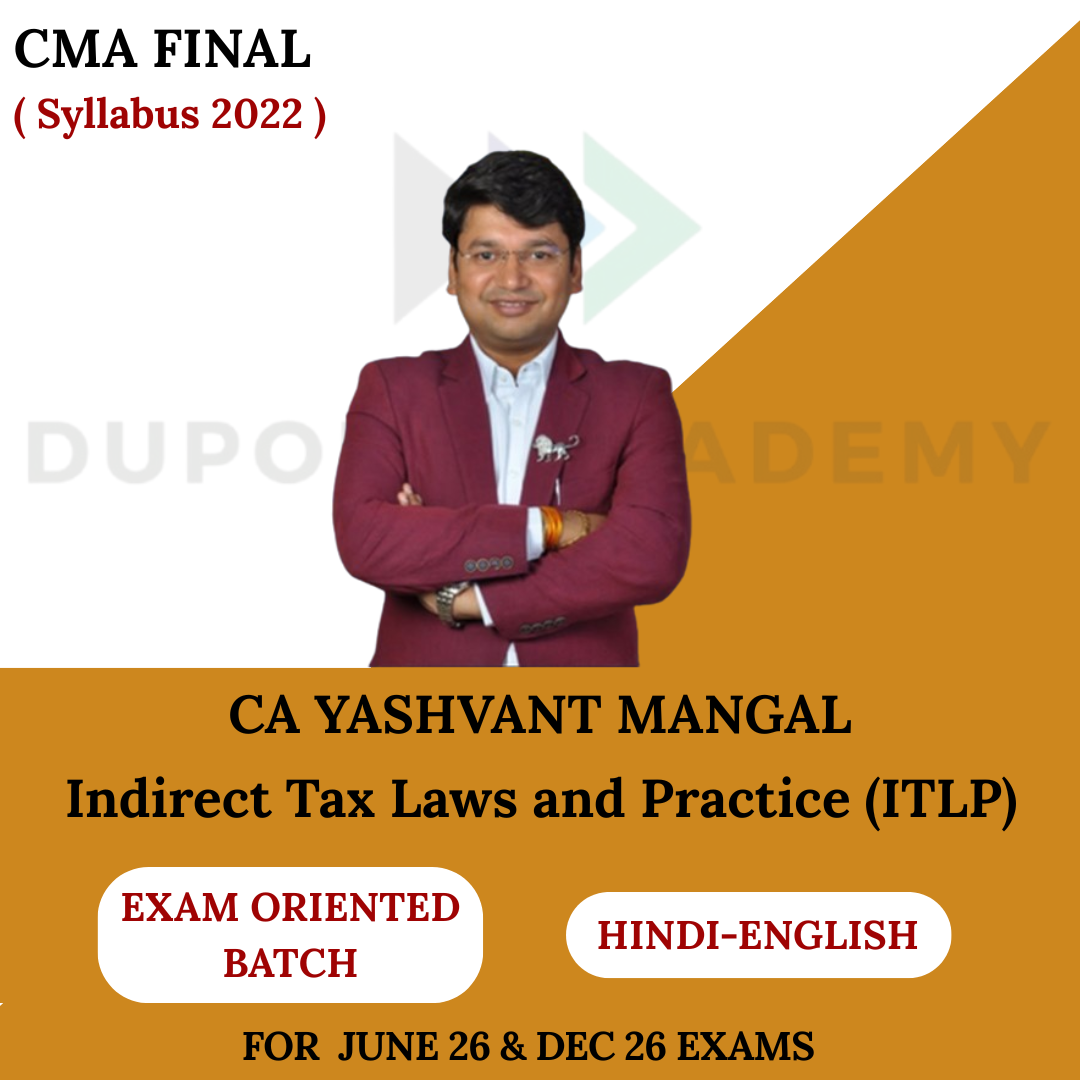 CMA Final IDT - Exam Oriented Batch For June 26 by CA Yashvant Mangal
