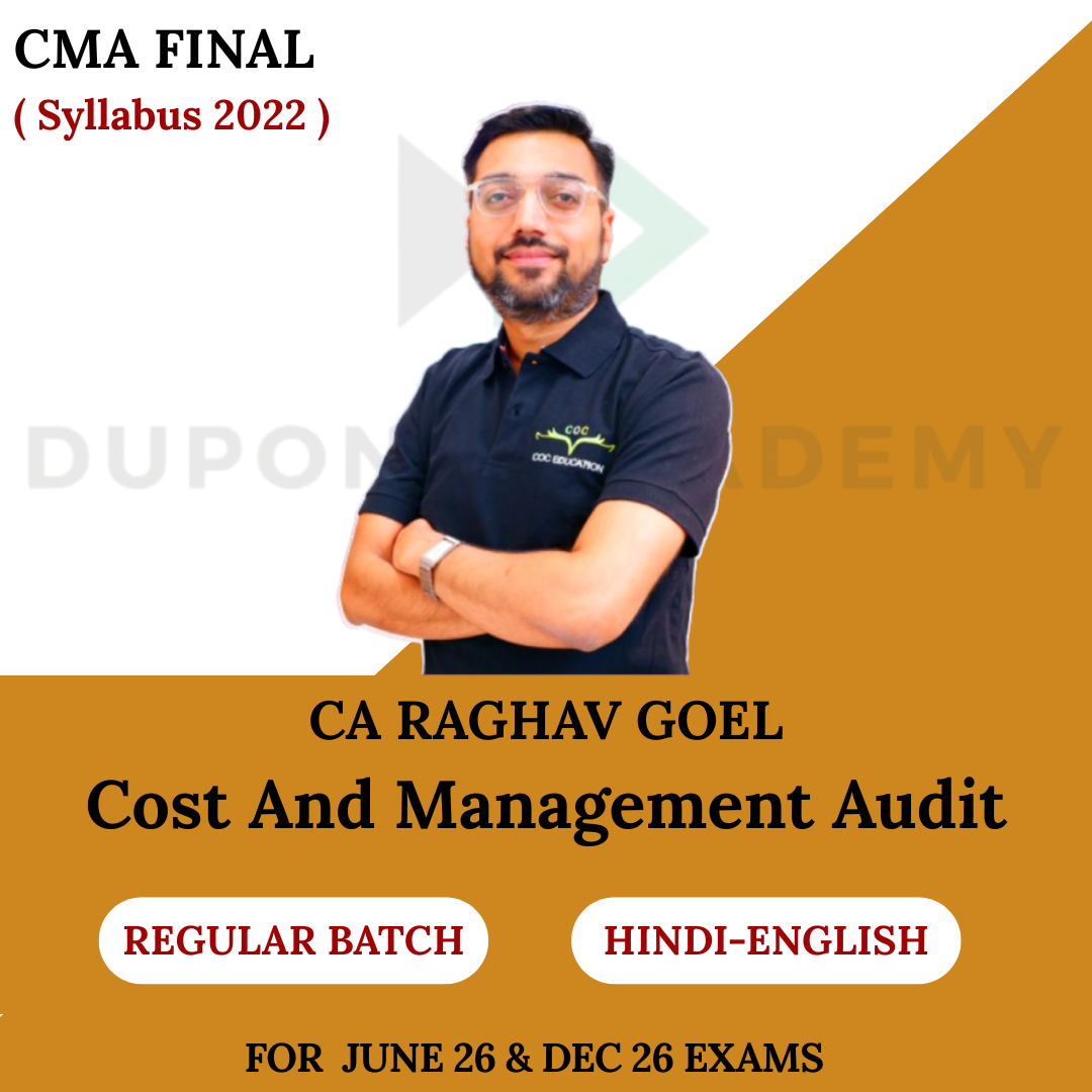 CMA Final Cost And Management Audit  (CMAD) For June 2026 & Dec 2026 By CA Raghav Goel