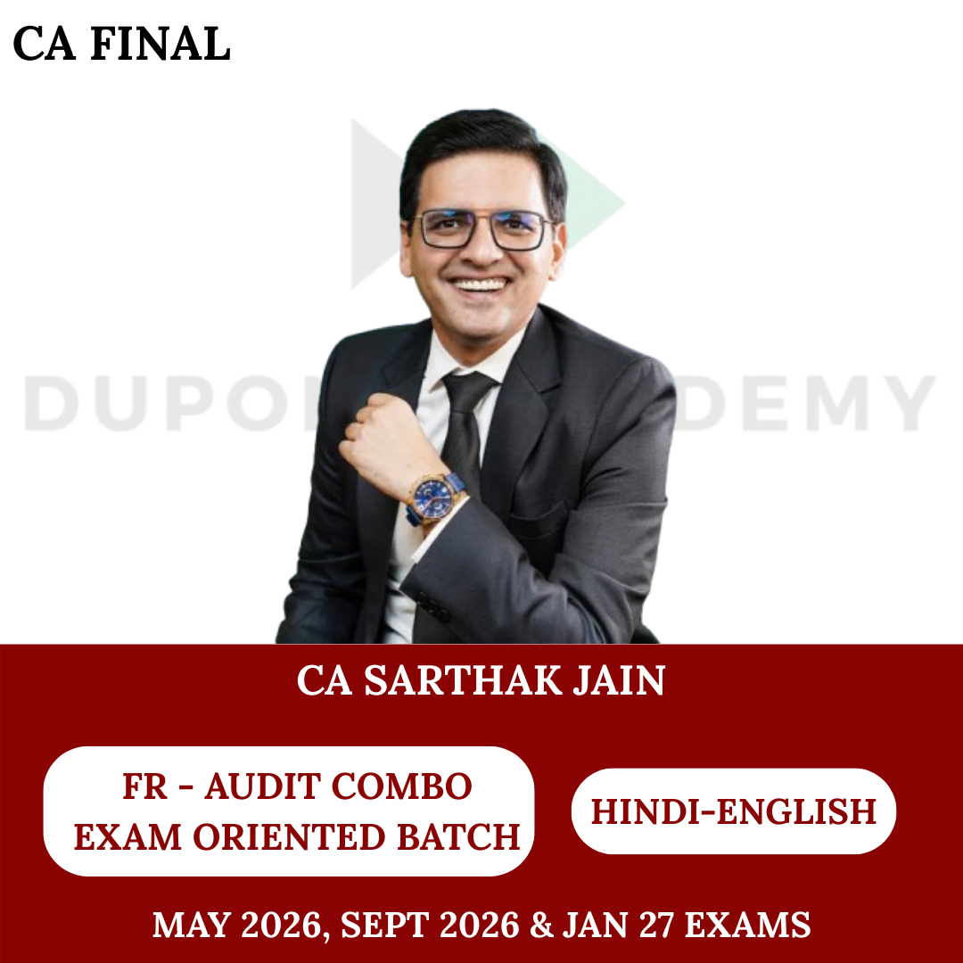 CA Final FR - Audit  Exam Oriented Batch Combo May 26 & Onwards Exams By CA Sarthak Jain